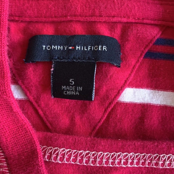 Tommy Hilfiger Striped Drawstring Hooded Tunic Size 5 - Picture 3 of 6